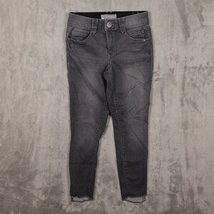 Wit and Wisdom Jeans mid rise‎ skinny crop women's 0p petite gray stretchy